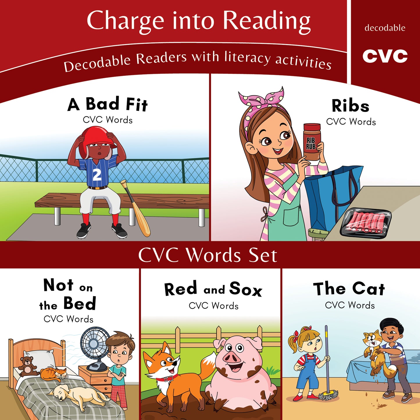 Stage 1.5: CVC Decodable Reader Set