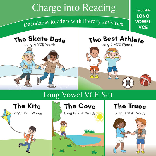 Stage 4: Long Vowel VCE Decodable Reader Set