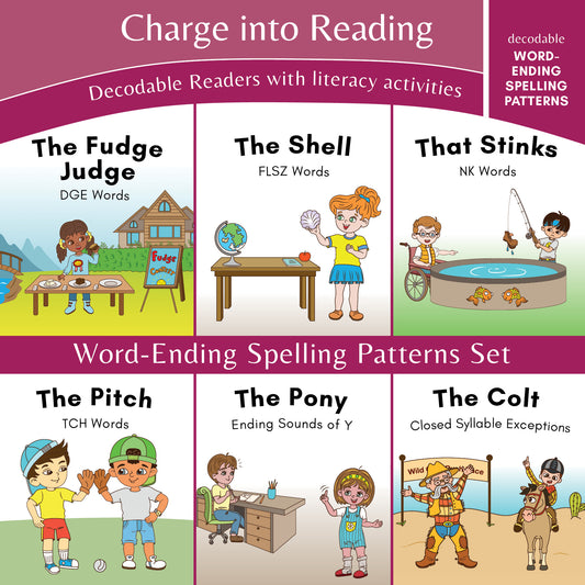 Stage 5: Word-Ending Spelling Patterns Decodable Reader Set