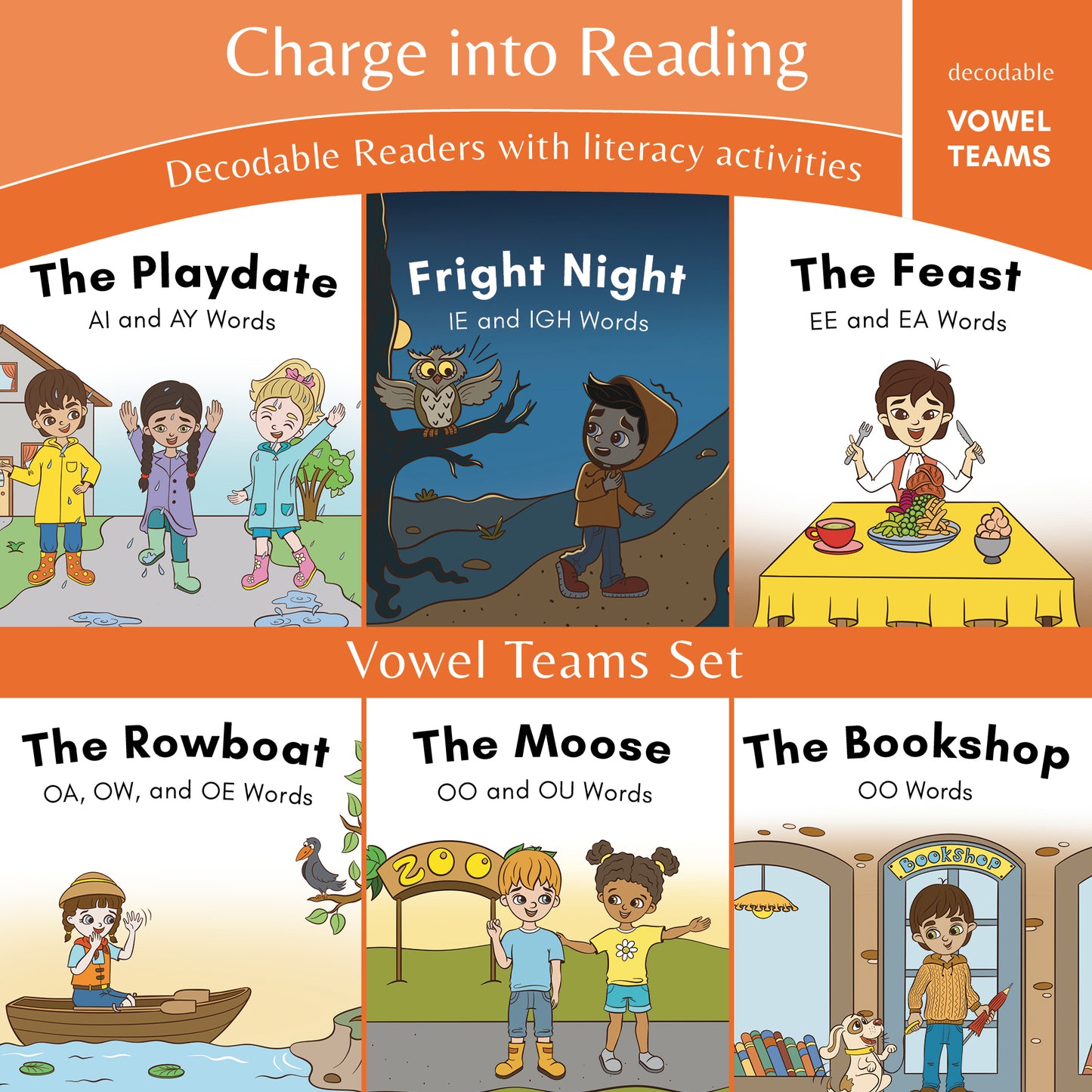 Stage 7: Vowel Teams Decodable Reader Set