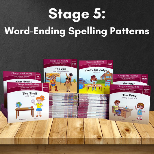 Stage 5: Word-Ending Spelling Patterns Decodable Reader Set