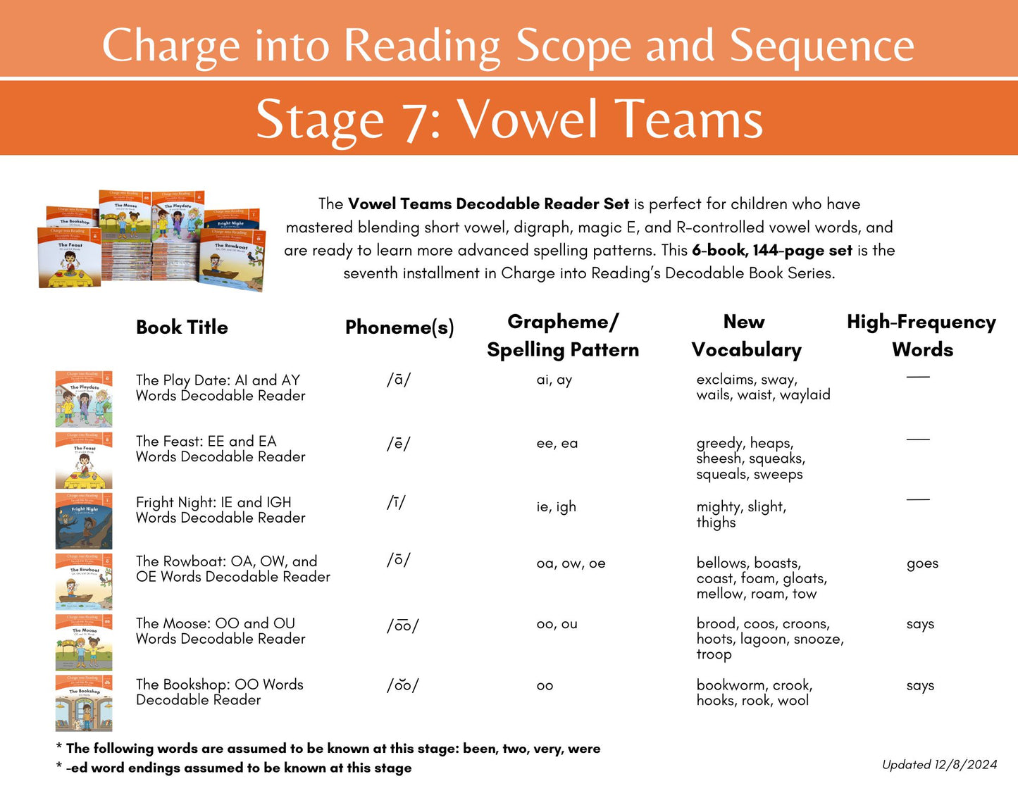 Stage 7: Vowel Teams Decodable Reader Set