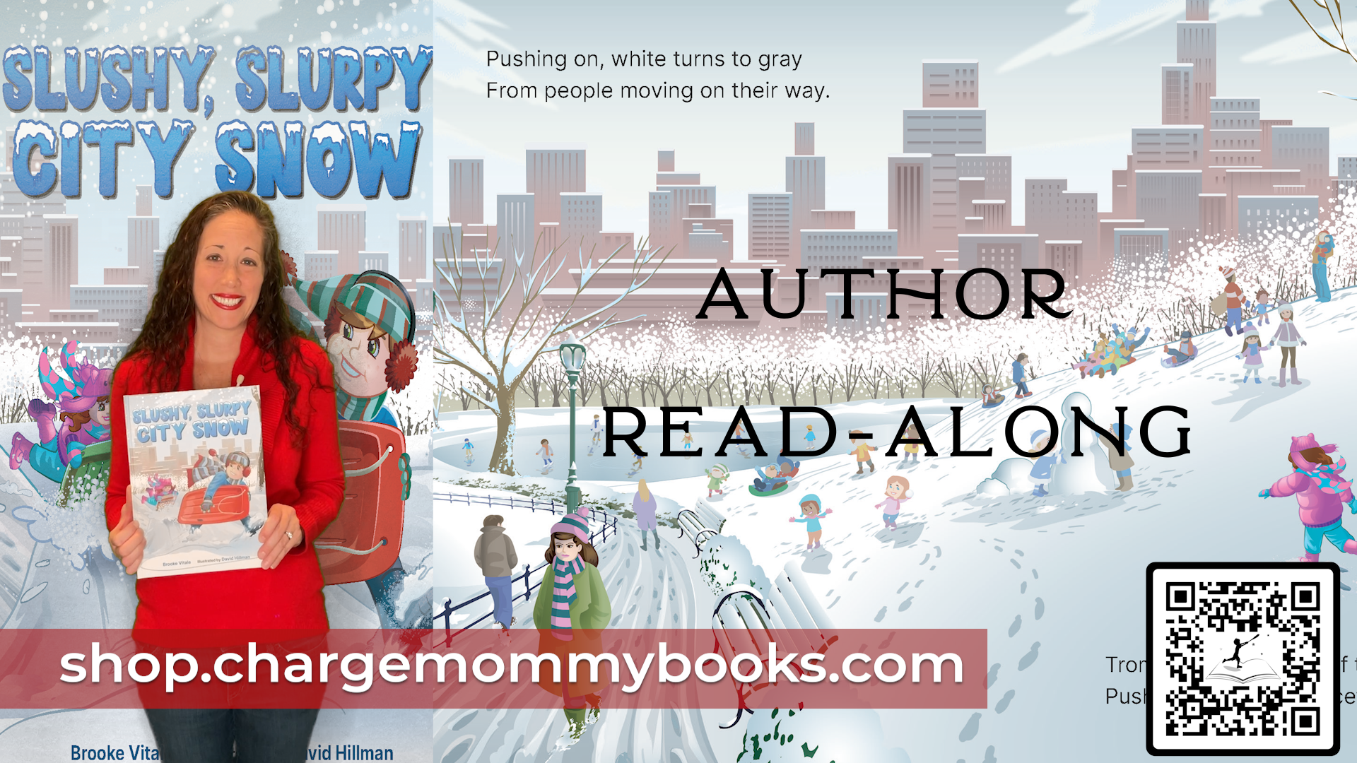 Load video: Read-along with Brooke Vitale, author of Slushy, Slurpy City Snow.