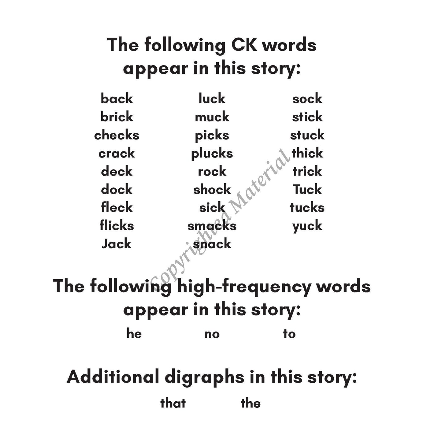 Stage 3: Digraph Decodable Reader Set