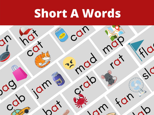 Short A Word Lists