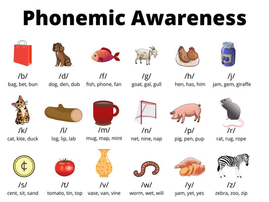 An image of different types of phonemes.