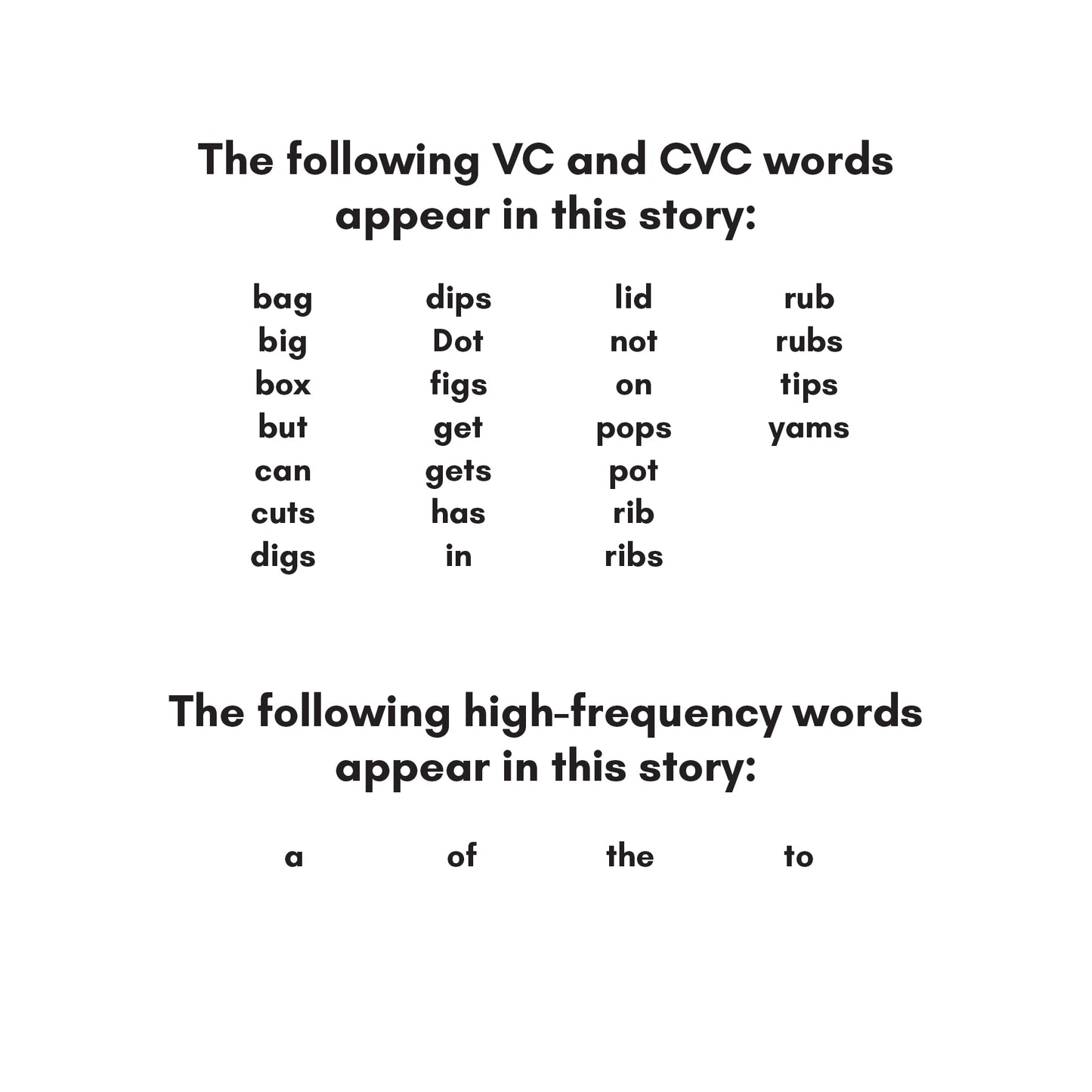 Stage 1.5: CVC Decodable Reader Set