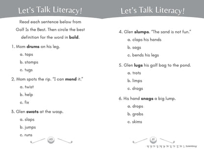 Golf Is the Best: Consonant Blends Decodable Chapter Book