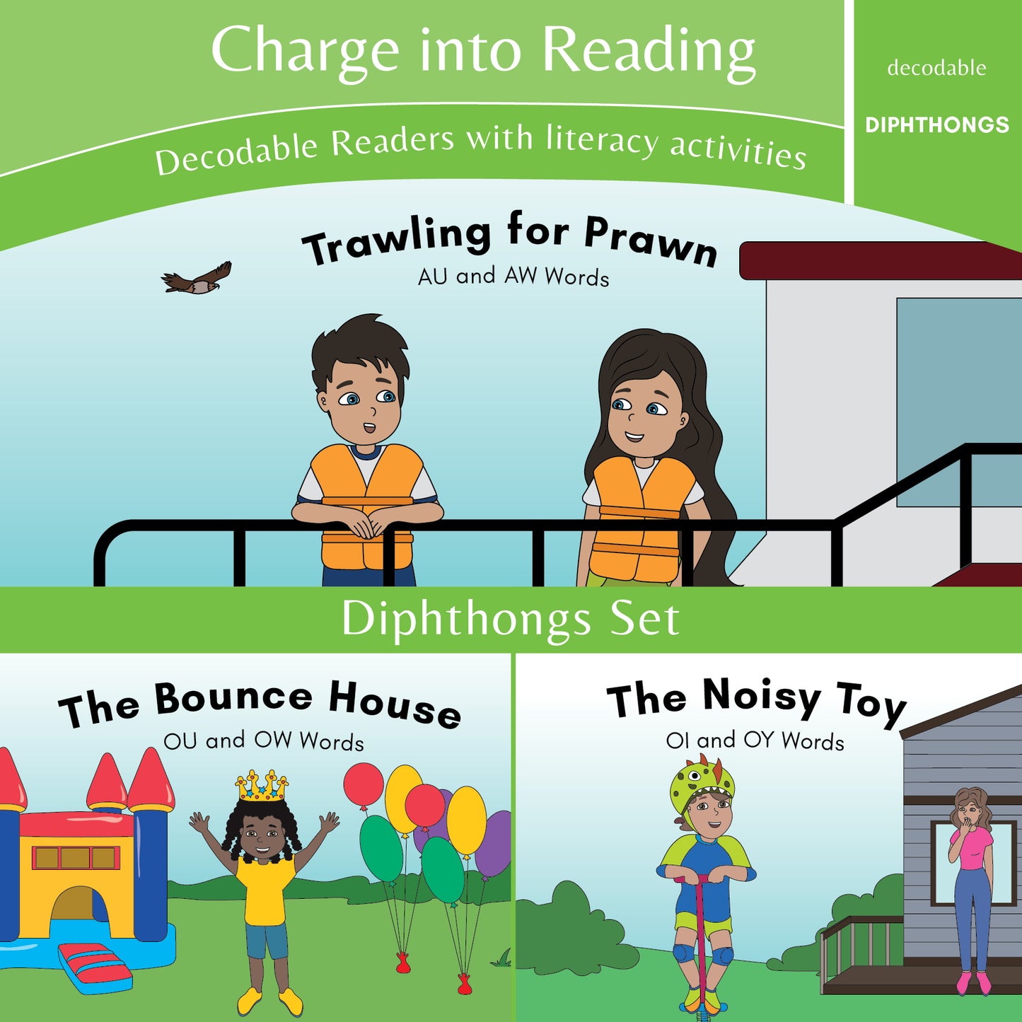 Stage 8: Diphthong Decodable Reader Set