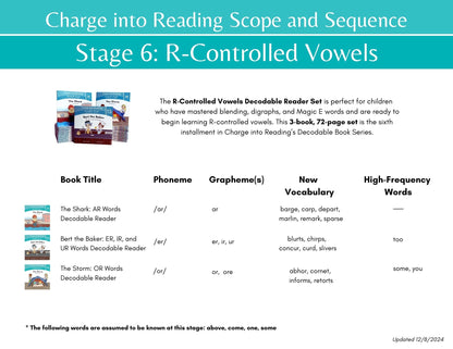 Stage 6: R-Controlled Vowel Decodable Reader Set