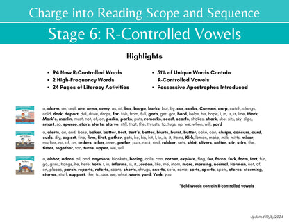 Stage 6: R-Controlled Vowel Decodable Reader Set