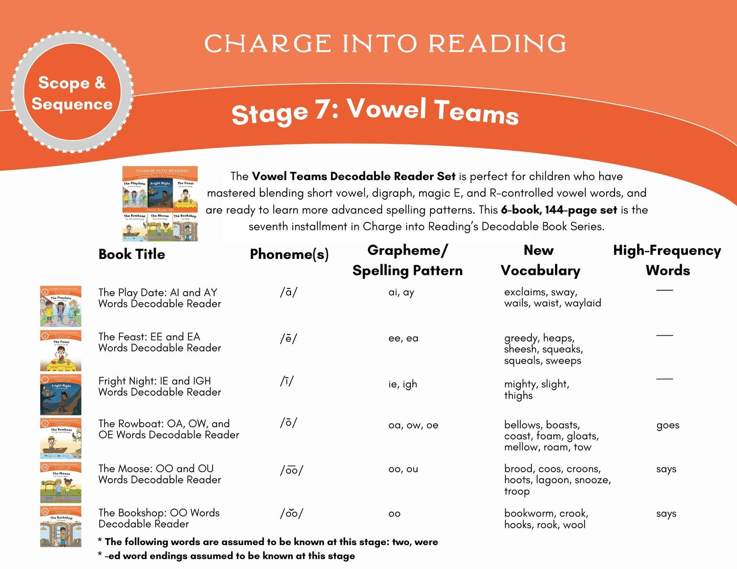Stage 7: Vowel Teams Decodable Reader Set